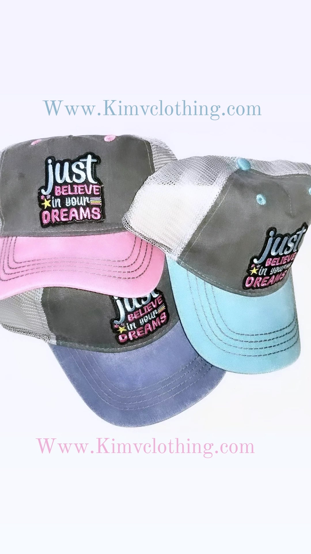 "Just believe in your dreams" denim Snapbacks